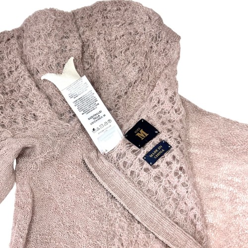NWOT Bird by Juicy Couture Sweater Sz.M Pink Alpaca Wool Puff Sleeve Coquette - Picture 4 of 11