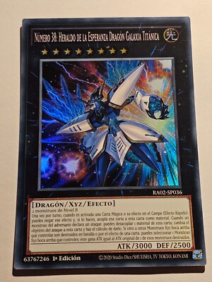 Nummer 38: Hoffnungsvorbote Drache... YUGIOH RA02 SUPER RARE SPANISCH 1. NM Y16