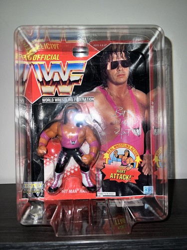 WWF Bret The Hitman Hart Hasbro 1993 Wrestling Fig...