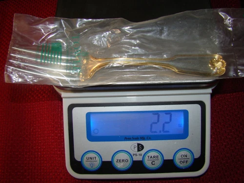 NEW TOWLE STERLING SILVER BEN FRANKLIN GOLD ACCENT FORK