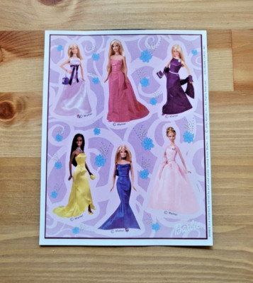 Vintage Hallmark Barbie Prom Night School Dance Sticker Sheet