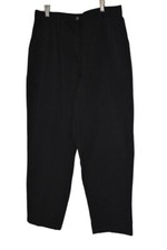 Vintage 90's Women's L.L. Bean High Waist Black Chinos Size 14P