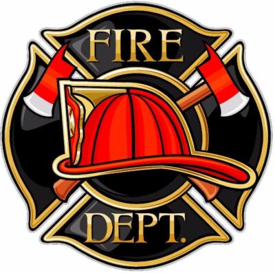 Fire Department Patch Cornhole Board Decal Sticker