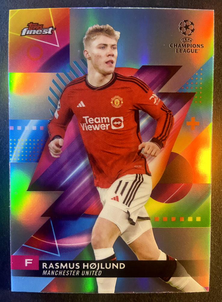 Rasmus Hojlund 2023-24 Topps Finest UEFA Champions League #101 Manchester United