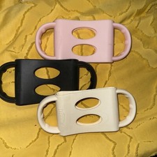 Dr. Brown's 100 Silicone Narrow Baby Bottle Handles, Light Pink, Ecru, Black, 3