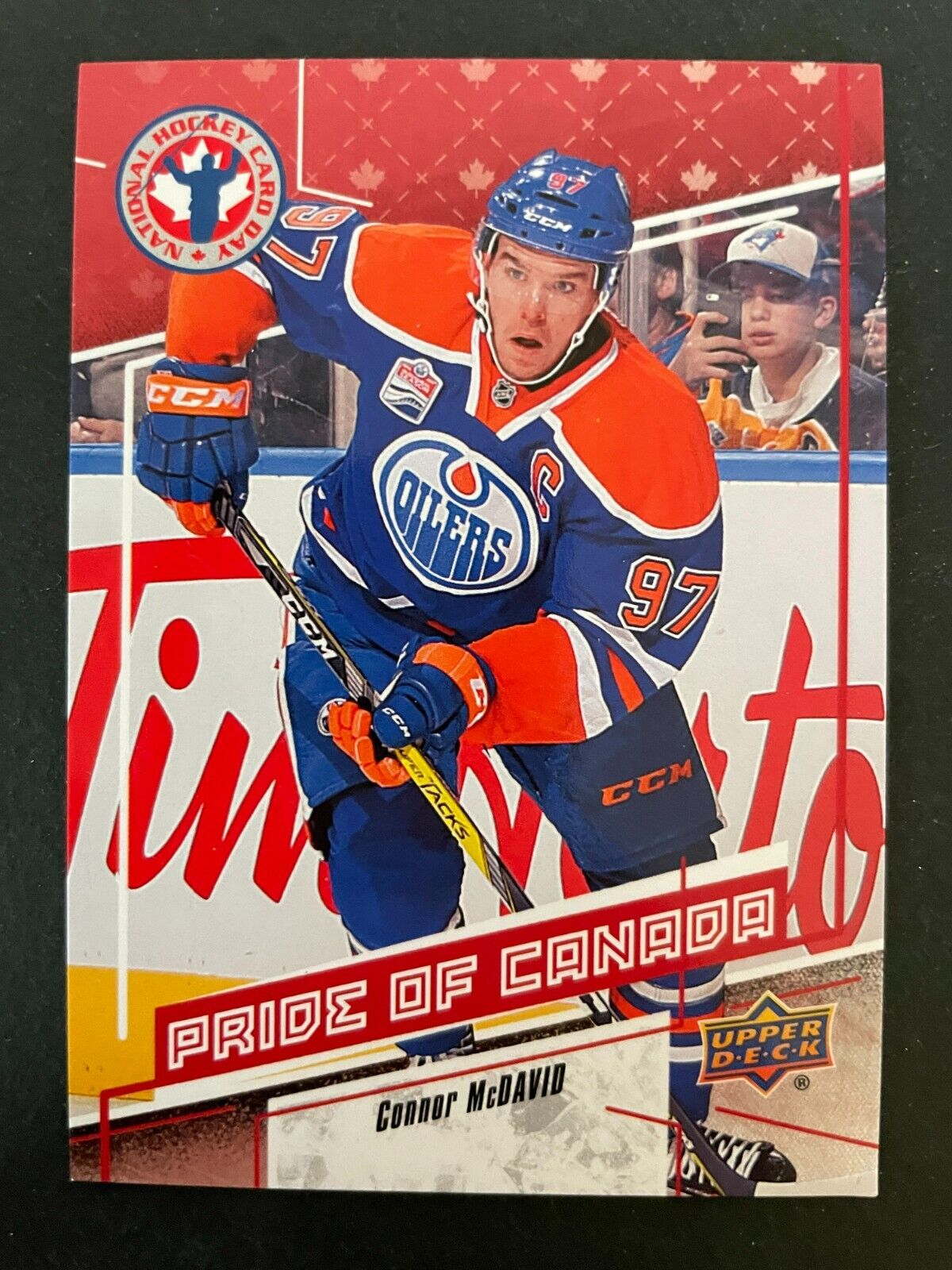 Connor McDAVID 2017 Upper Deck National Hockey Card Day #CAN-9 Edmonton Oilers