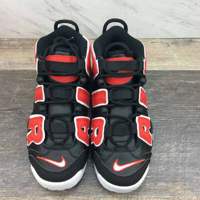 Nike Air More Uptempo GS Black Red White Shoes DM3190-001 Size 5.5