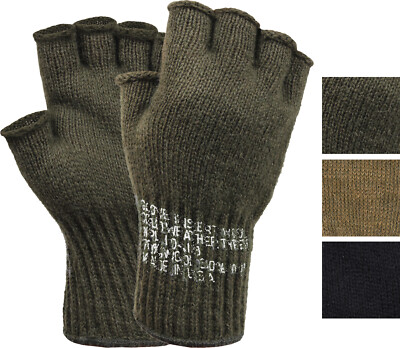 Fingerless Wool/Nylon Glove Liners Genuine GI USA Tactical Military Army  Gloves