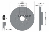 Textar 2X Bremsscheiben Vorne Ø300 Mm BelüFtet Beschichtet FüR Ford Mondeo III