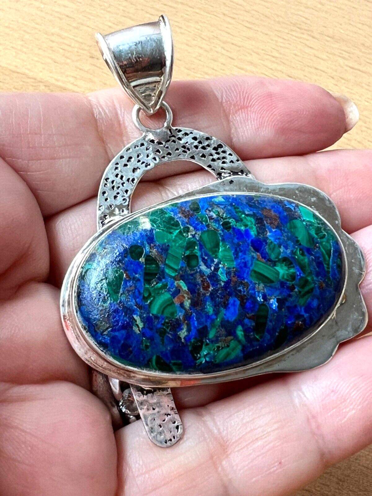 OVERSIZED STATEMENT LAPIS MALACHITE CHRYSOCOLLA P… - image 15