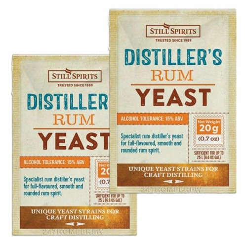 2x Still Spirits Distillers Rum Hefe 20g für 25L 15% Vol.