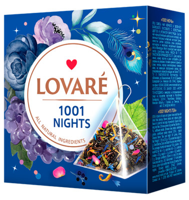 Lovare Tea 1001 NIGHTS - Black and Green Tea - 15 Pyramids / 30g