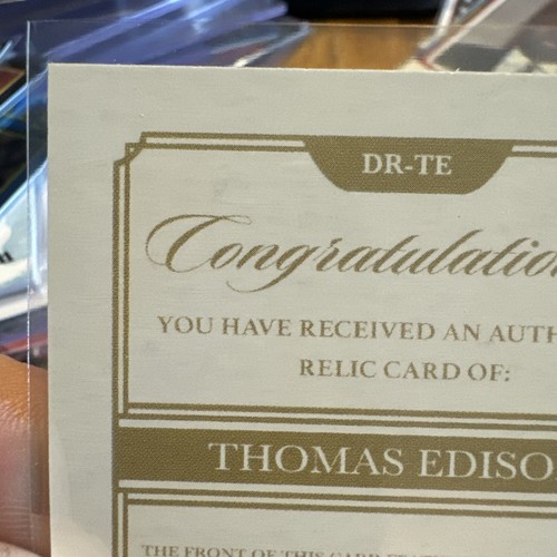 2024 Pieces of the Past Authentic Dual Currency Thomas Edison Relic #DR-TE - Picture 8 of 10