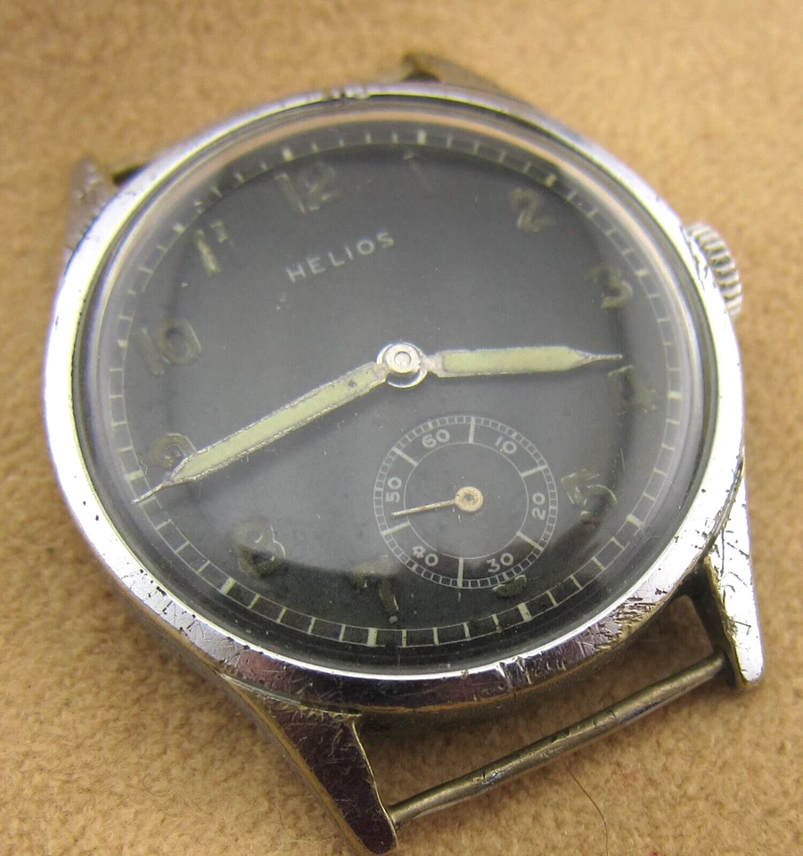 Raro reloj suizo HELIOS DH Wehrmacht del ejército alemán de la Segunda Guerra Mundial, cal. P 300 Foto 2 de 4