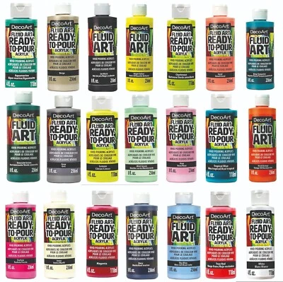DecoArt Paint Pouring - Multi Surface - Single Bottles - Ready to Pour Fluid Art