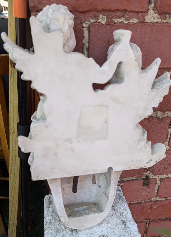 Beckett Cherub Wall Fountain Head Spitter 2003 Rococo Style Garden Water Feature - Image 2 of 4