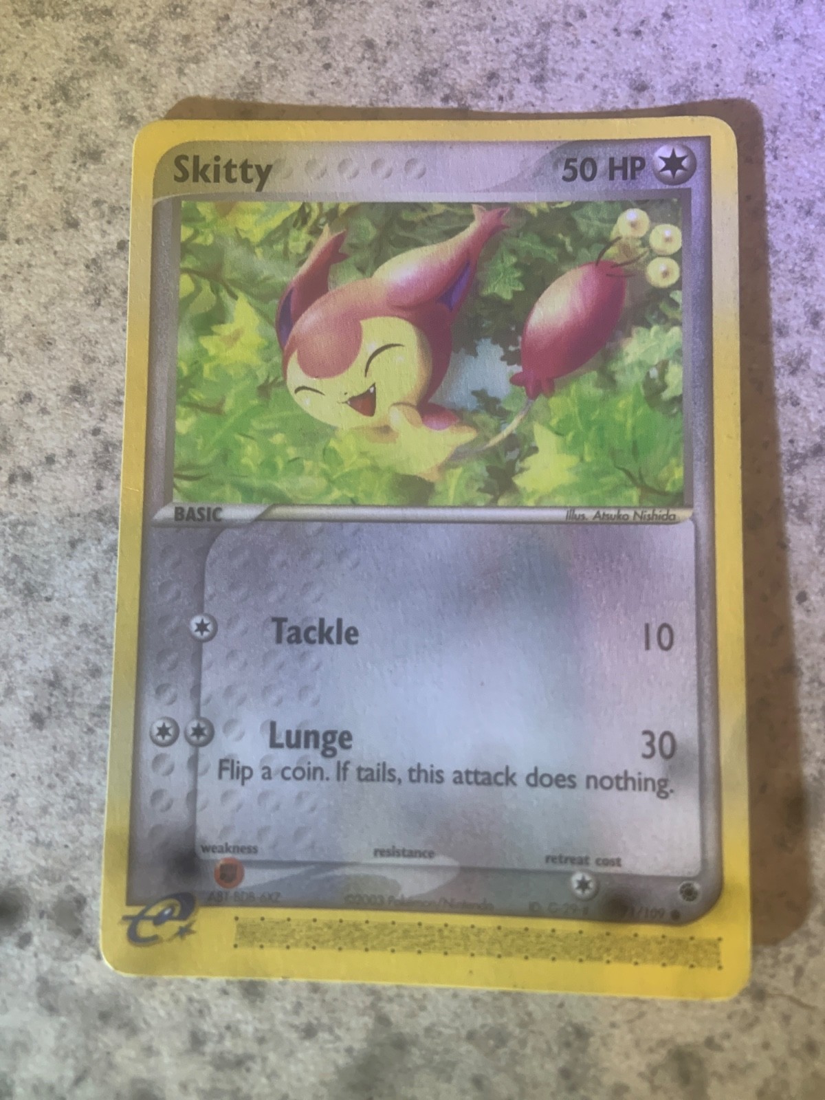 Skitty 71/109 Ruby and Sapphire Reverse Holo