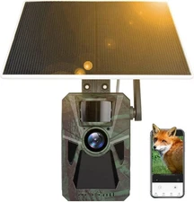 FKPCAM 2.7K 14MP 4G Trail Camera with Solar Panel – No Screen, Cellular Game Cam