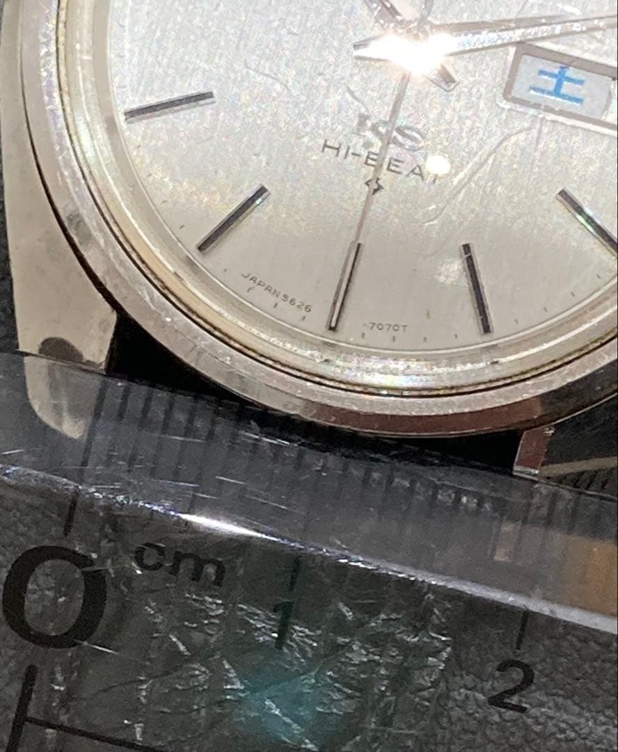 KING SEIKO Hi-Beat 5626-7000 Silver Day Date AT Mens Wrist Watch image 6