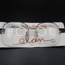 Elan ELAN-42 Semi-Rimless Eyeglass Frames 54-18/135 Blue Gold Brown Vintage