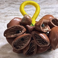 African Shell Shaker Nutshell Seed, Rattle, Hand, Percussion Instrument Ekpiri