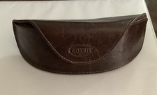 Fossil Distressed Faux Leather Sunglass Case Brown 99ia