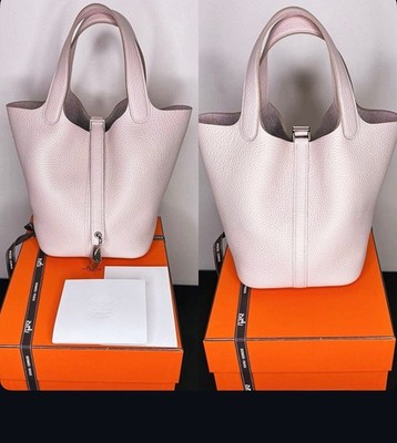 Hermès Picotin 18 Lock Tote Bag Mauve Pale with Lock And Key