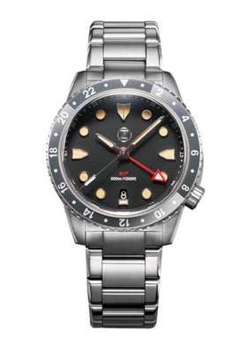 Neue und ausverkaufte Zelos Mako GMT Vintage Black Automatik Diver