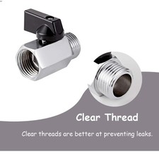 2 Pack Brass Mini Ball Valve 1/2" NPT Female x Male Thread Shut-Off Valve