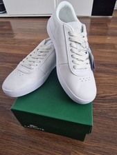 Image of Lacoste Baseshot Evo 125 White Leather Trainers Sneakers Shoes UK 6 EU 39.5