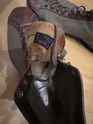 CLINCH Mast Trainer Horsehide Canvas Boots Black Khaki CN-MT Last