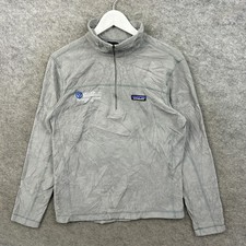 Patagonia Fleece Mens Small Grey Micro D Pullover Jacket 1/4 Zip Top Hiking