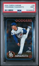 2024 Topps Chrome Yoshinobu Yamamoto RC PSA 9