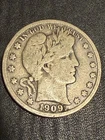 1909-S  San Francisco Mint Silver  Half Dollar  lot # 2234.
