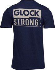 New Factory "Glock Strong" Logo Tee Navy Blue Size XL 100 Cotton