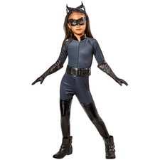 DC Batman The Dark Knight Rises Catwoman Costume Kids Girl Large Rubies Hallowee