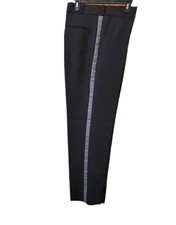 Tuxedo Pants For Men Size 36 Black W Gray Stripe 100 Polyester