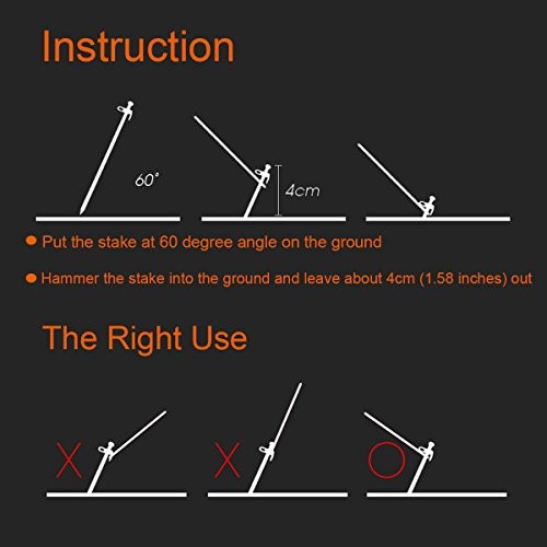 12-Inch Tent Stakes, Heavy Duty Camping Stakes, Forged Steel Tent 12in-8park - Bild 6 von 8