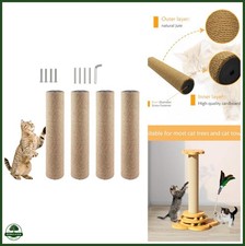 Cat Scratching Post Replacement 15.7x3.1 Inches Jute Pole Parts 4 Pack