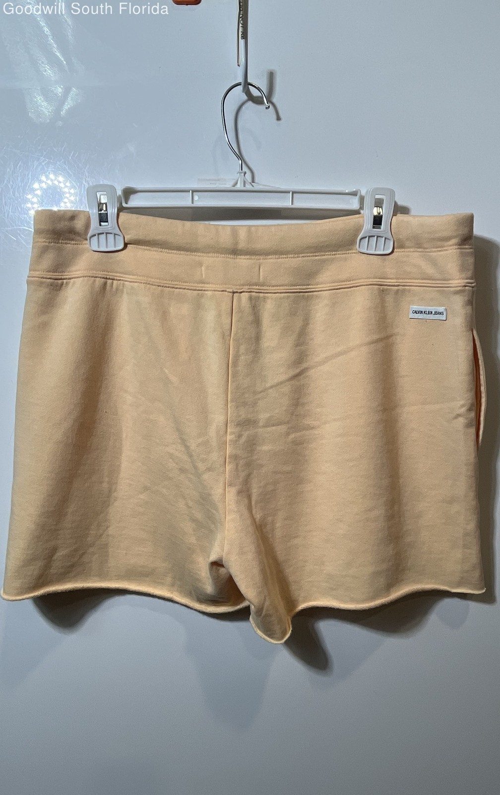 Calvin Klein Jeans Womens Melon Drawstring Chino Shorts Size L With Tags thumbnail 2