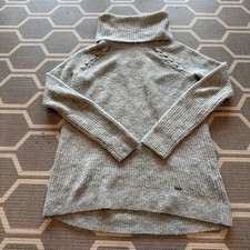 Hollister Women's Gray Knit Turtle Neck Sweater Size XS Pullover Long Sleeve