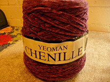 Chenille Yarn Cone 4 Ply Acrylic 500g by Yeoman Yarns 1800m