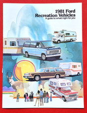 1981 FORD RV RECREATIONAL VEHICLES Sales Brochure US Market -Pickups Bronco Vans