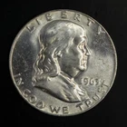 1963-D Franklin Half Dollar 90% Silver Uncirculated Brilliant Luster High Grade