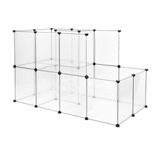 lionto Freigehege Kunststoff Kleintierauslauf 2 Etagen Freilauf 147x75x92 cm