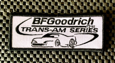 BF GOODRICH TRANS-AM SERIES TIRES SEW ON ONLY PATCH RACING 4 1/2'' x 1 3/4'' NOS