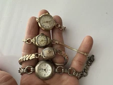 4 Vintage Ladies Watch Lot – Croton - Parker - Boma Not Working Art Deco