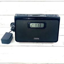 iHome Portable Alarm Clock Speaker Model iH24 iPod Dock WORKING