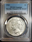 1923 Silver Peace Dollar PCGS Genuine UNC Detail