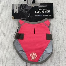 Canada Pooch Chill Seeker Cooling Vest 8 Pink Gray Mesh Harness Summer Jacket